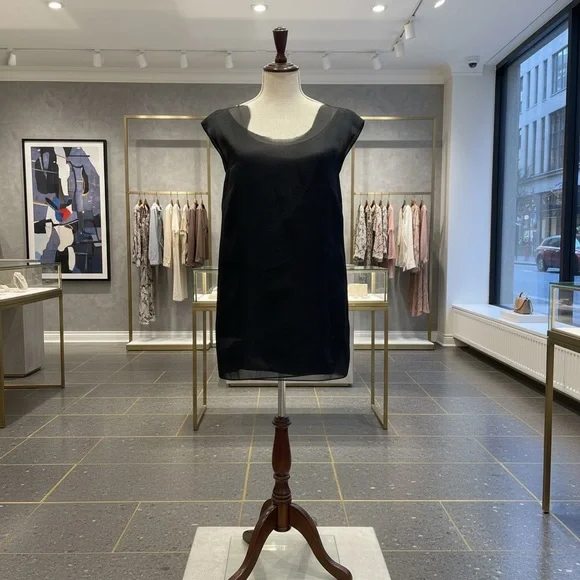 Maison Martin Margiela Black Silk Mini Dress Tunic